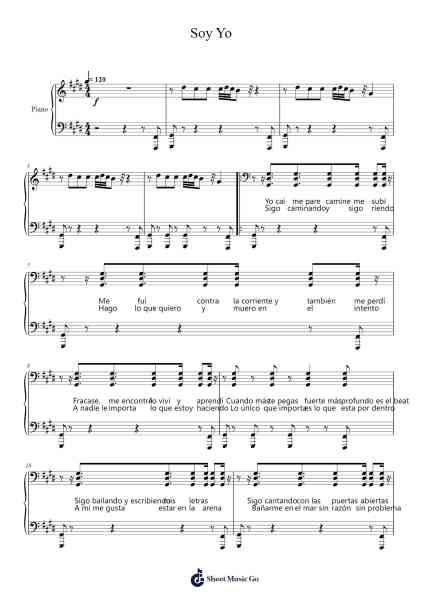 Soy Yo Sheet Music by Pumens Faulkgrant-Arr.Brumaud