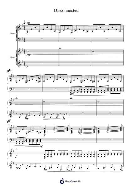 Disconnected Sheet Music by TryHardNinja-Arr.Toyngreg