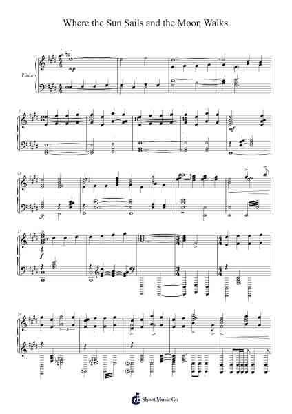 Where the Sun Sails and the Moon Walks Sheet Music by Sean Kiner-Arr.Kyleret Earlkyle