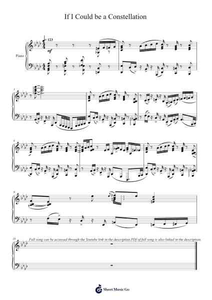 If I Could be a Constellation Sheet Music by Kessoku Band-Arr.Minmeg Bobfax