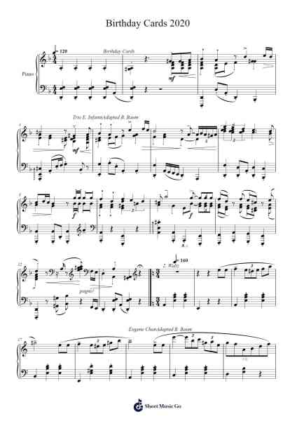 Birthday Cards 2020 Sheet Music by brrrendan-Arr.Temboyle