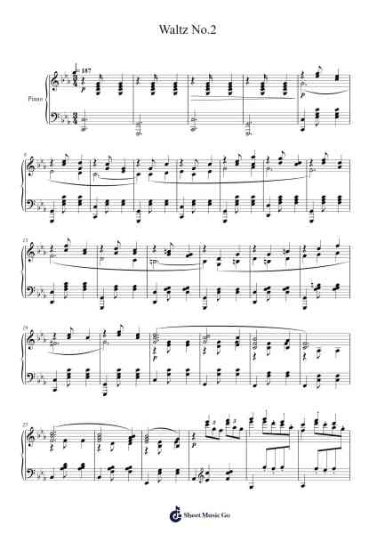 Waltz No.2 Sheet Music by Dmitri Shostakovich-Arr.Nanholt Walkchi