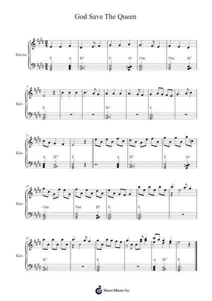 God Save the Queen Sheet Music by Thomas Arne-Arr.Duttledk Corh