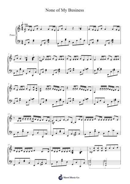 None of My Business Sheet Music by ITZY-Arr.Lizbill