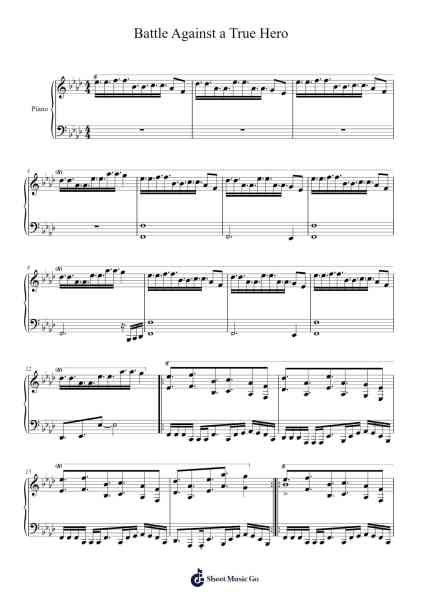 Battle Against a True Hero Sheet Music by Toby Fox-Arr.Gemcam Lanbert