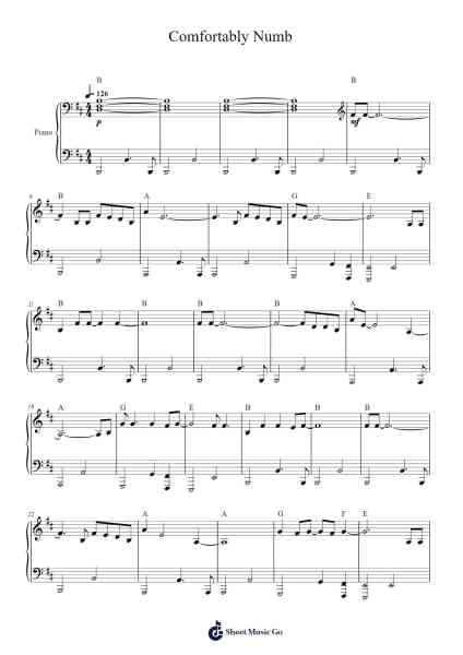 Comfortably Numb Sheet Music by Roger Waters/David Gilmour-Arr.Chrislus Edtience