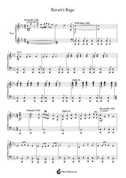 Raven's Rage Sheet Music by Sawian Molliot-Arr.Tice Charsweet