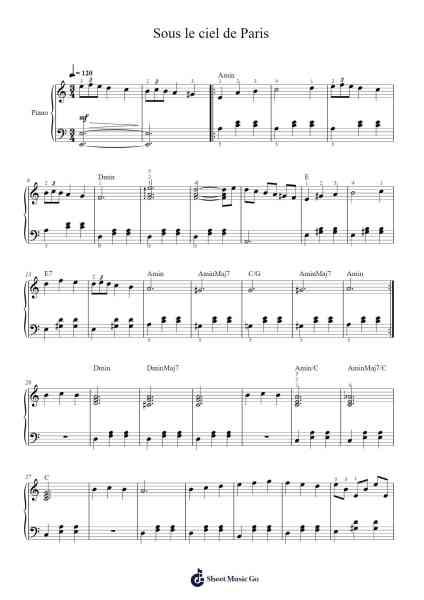 Sous le ciel de Paris Sheet Music by Hubert Giraud-Arr.Lynzoe Haybob
