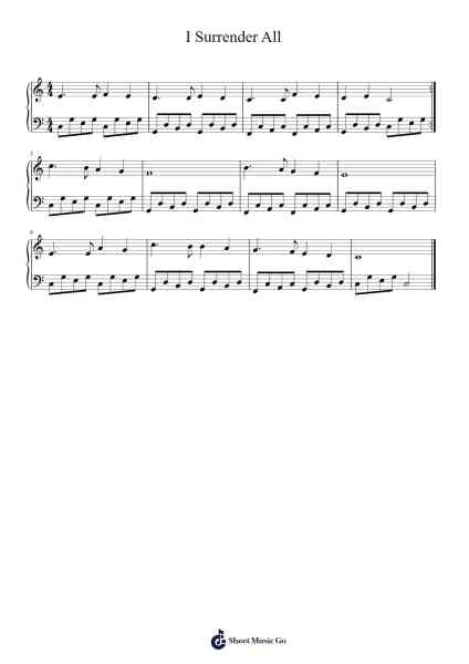 I Surrender All Notenblatt von Hillsong Worship-Arr.Kyleret Earlkyle