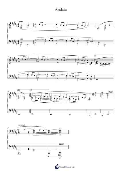 Andata Sheet Music by Ryuichi Sakamoto-Arr.Regbob Diachols