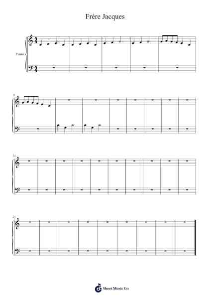 Frère Jacques Sheet Music by Misc Traditional-Arr.Orcolm