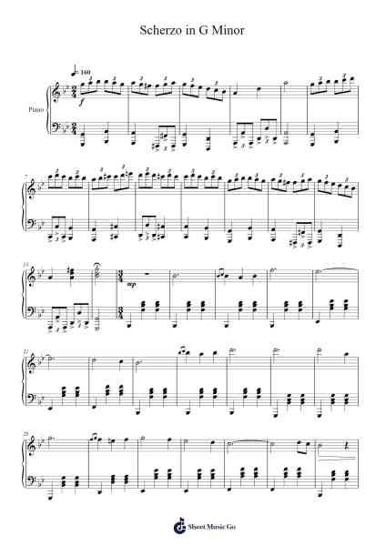 Scherzo in G Minor Sheet Music by Silas Stenson-Arr.Ertes