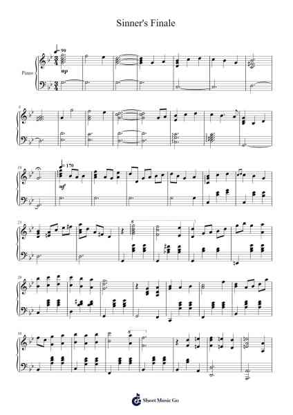 Sinner's Finale Sheet Music by HOYO-MiX-Arr.Merdawn