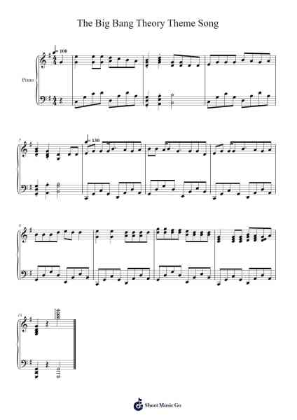 The Big Bang Theory Theme Song Sheet Music by Barenaked Ladies-Arr.Cotnuel Windsia