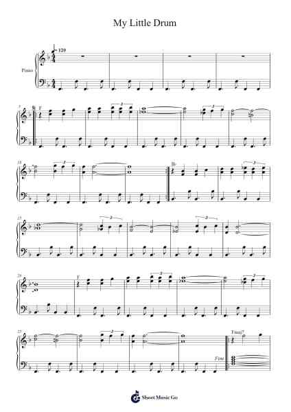My Little Drum Sheet Music by Vince Guaraldi-Arr.Marhum