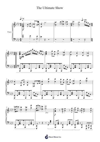 The Ultimate Show Sheet Music by Naoko Mitome/Chika Sekigawa-Arr.Wesquinn Bunmeg