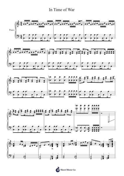 In Time of War Sheet Music by Kenichiro Suehiro-Arr.Cofpert Dilgrant