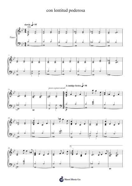 con lentitud poderosa Sheet Music by Chris Christodoulou-Arr.Ellyle Hunrhys