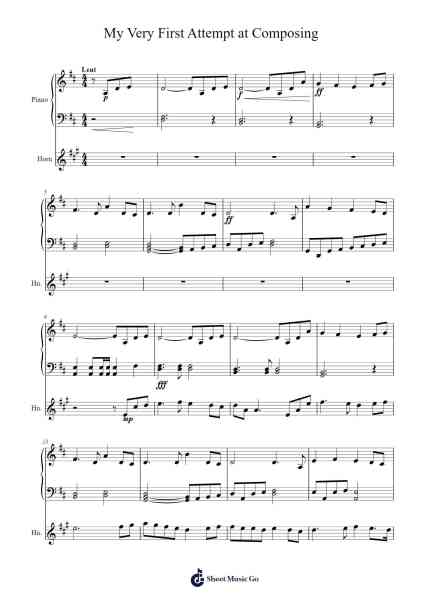 My Very First Attempt at Composing Sheet Music by Glennbur-Arr.Cromflower Raeck