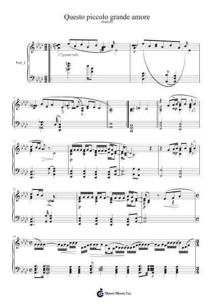 Questo piccolo grande amore Sheet Music by Dogai-Arr.Manlass