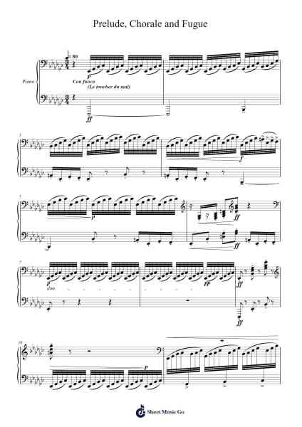 Prelude, Chorale and Fugue Sheet Music by Buckclough Woogold-Arr.Flowerrae