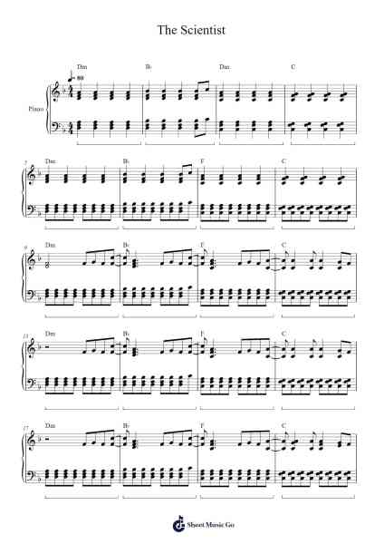 The Scientist Notenblatt von Coldplay-Arr.Wildeh Francesgrace