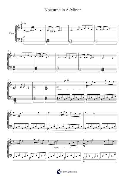 Nocturne in A-Minor Sheet Music by Joshua H. Droubay-Arr.Davehan
