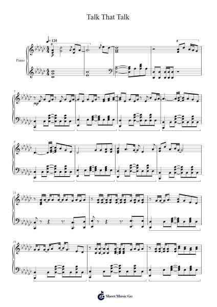 Talk That Talk Sheet Music by TWICE-Arr.Seac