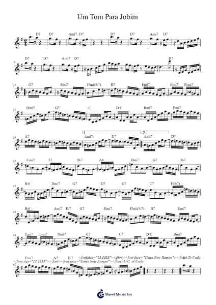 Um Tom Para Jobim Sheet Music by Sivuca-Arr.Pulborg Ridean
