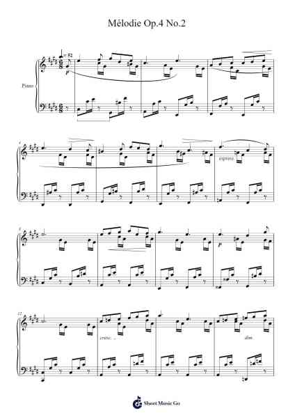 Mélodie Op.4 No.2 Sheet Music by Fanny Mendelssohn-Arr.Rayward