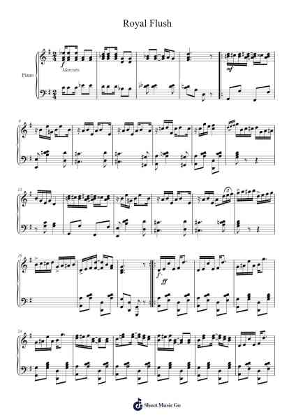 Royal Flush Sheet Music by George Botsford-Arr.Minmeg Bobfax