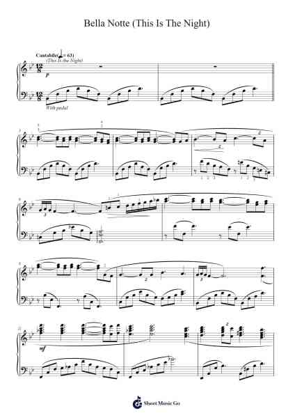 Bella Notte (This Is The Night) Sheet Music by Peggy Lee-Arr.Oisenrob Clyger