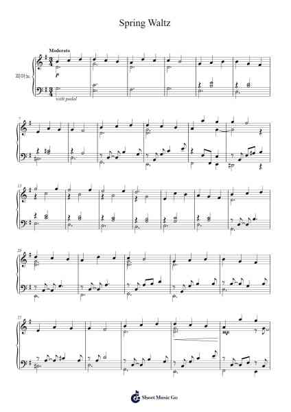 Spring Waltz Sheet Music by Yiruma-Arr.Sermaud