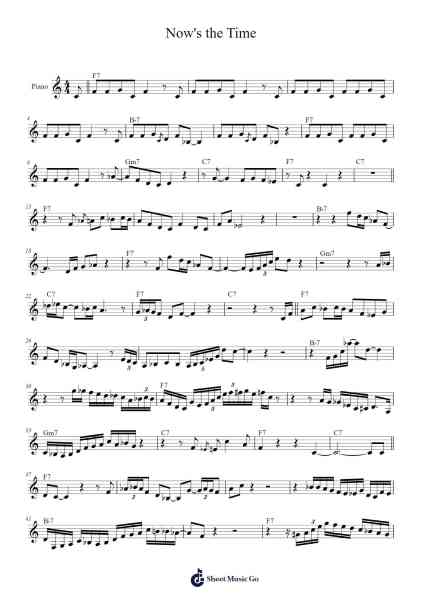 Now's the Time Sheet Music by Charlie Parker-Arr.Alickthodore