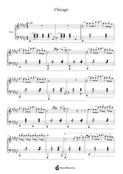 Chicago Sheet Music by Sofiane Pamart-Arr.Rusmike Hudje