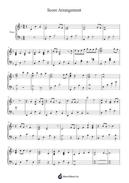 Score Arrangement Sheet Music by Hubert Wu-Arr.Jobnold
