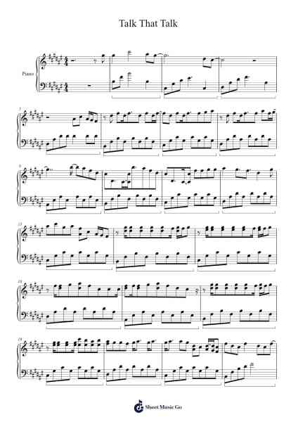 Talk That Talk Sheet Music by TWICE-Arr.Taters Jonkyle
