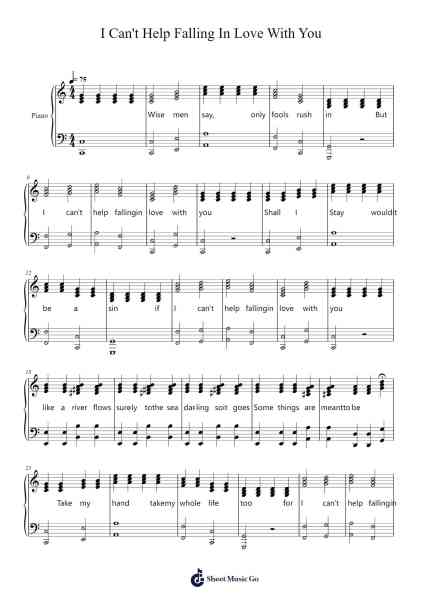 I Can't Help Falling In Love With You Sheet Music by Haley Reinhart-Arr.Virgreg
