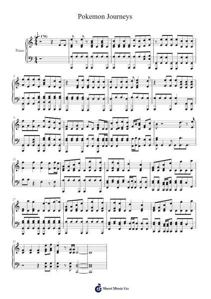 Pokemon Journeys Sheet Music by Walk off the Earth-Arr.Brurel