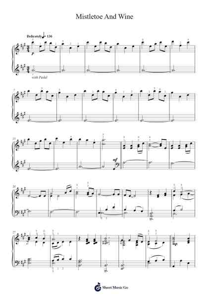Mistletoe and Wine Sheet Music by Cliff Richard-Arr.Louiefie