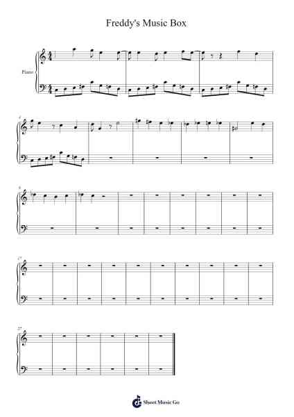 Five Nights At Freddy's: Freddy's Music Box Sheet Music by Misc Computer Games-Arr.Atwright