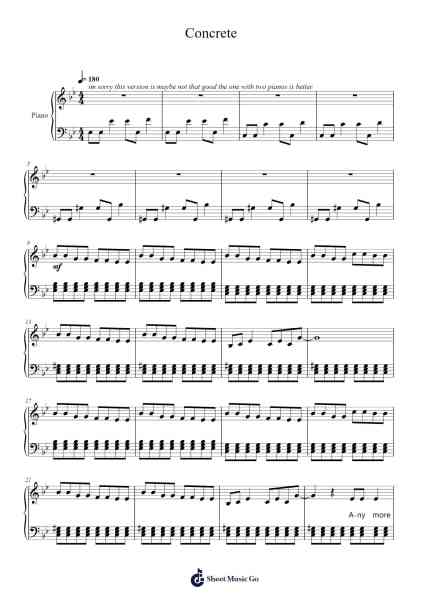 Concrete Sheet Music by Lovejoy-Arr.Raemen