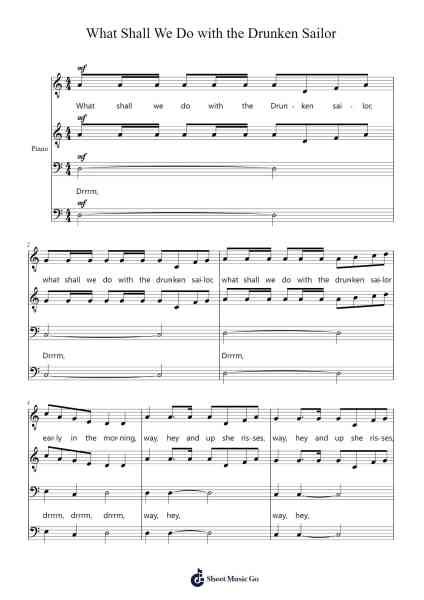 What Shall We Do With the Drunken Sailor Sheet Music by Treville-Arr.Yerleen Virdean