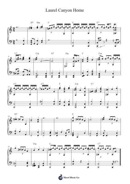 Laurel Canyon Home 樂譜由 John Mayall - 編曲 Borgcon Keford