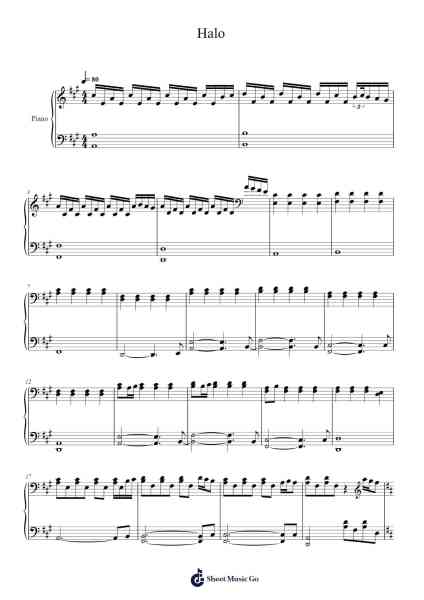 Canon in D Sheet Music by Beyoncé-Arr.Elroygale Whvan