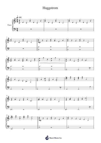 Haggstrom Sheet Music by C418-Arr.Birwylde