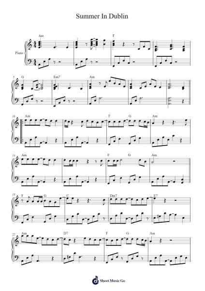 Summer In Dublin Sheet Music by Liam Reilly-Arr.Kirkmaltz