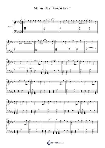 Me and My Broken Heart Sheet Music by Rixton-Arr.Pagdrow Kathrin