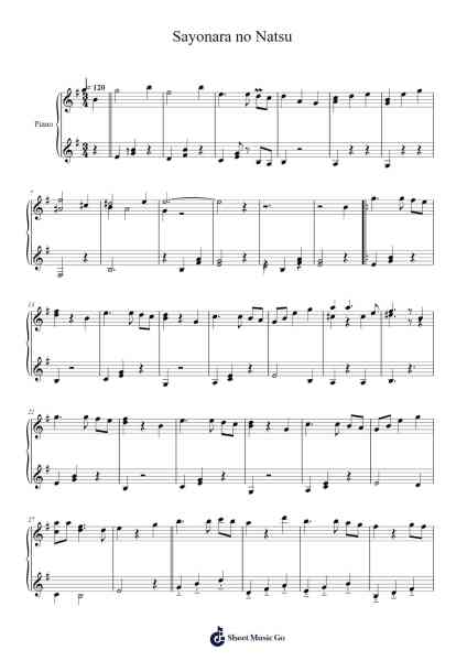 Sayonara no Natsu / From Up On Poppy Hill Sheet Music by 坂田晃一-Arr.Polriah