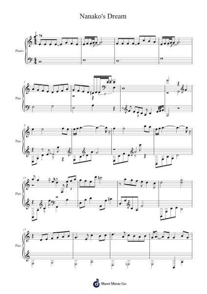 Nanako's Dream Sheet Music by -Arr.Wildmy